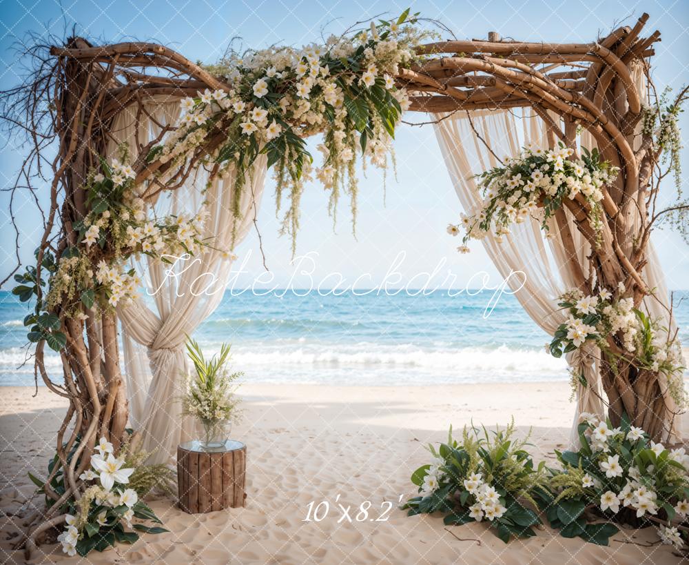 Kate Summer Sea Beach Wedding Backdrop Designed by Emetselch