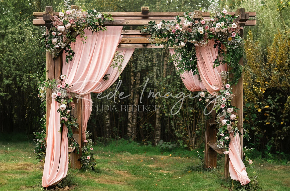 Kate Wedding Floral Grassland Backdrop Designed by Lidia Redekopp