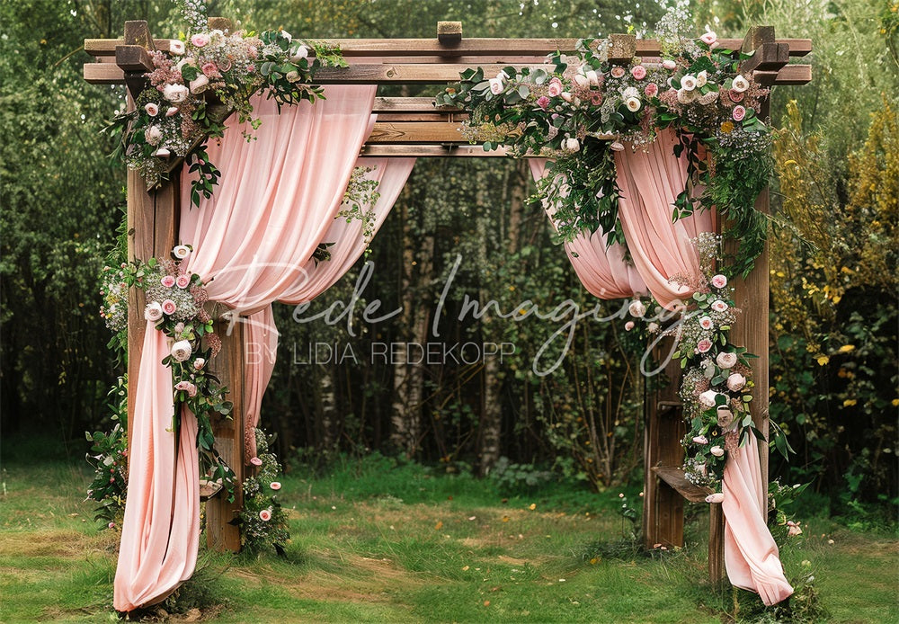 Kate Wedding Floral Grassland Backdrop Designed by Lidia Redekopp