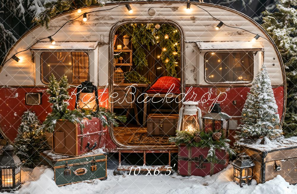 Kate Christmas Camping Car Backdrop Designed by Emetselch