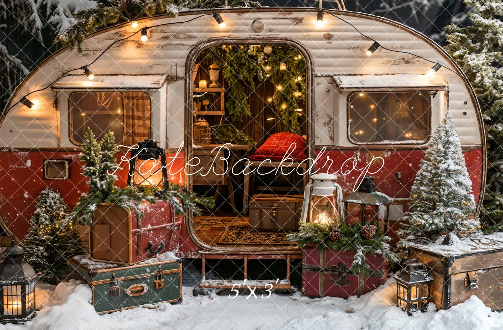 Kate Christmas Camping Car Backdrop Designed by Emetselch