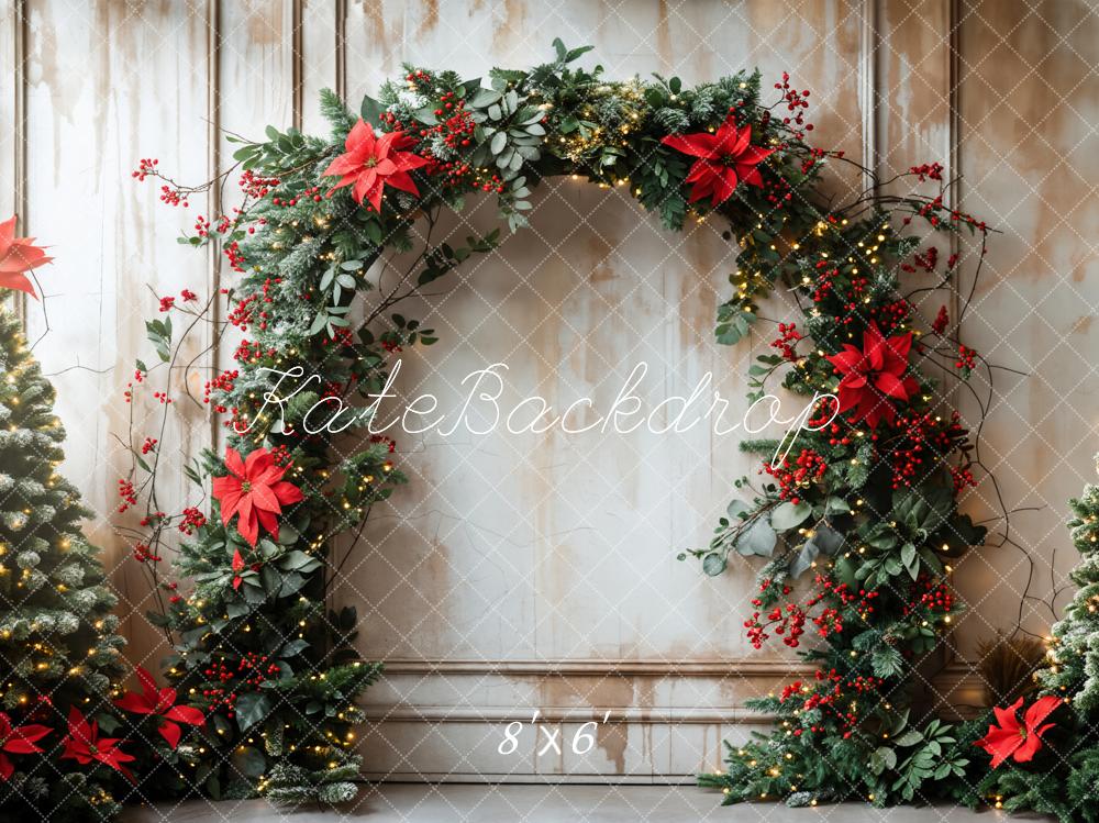 Kate Retro Christmas Arch Backdrop Designed by Emetselch