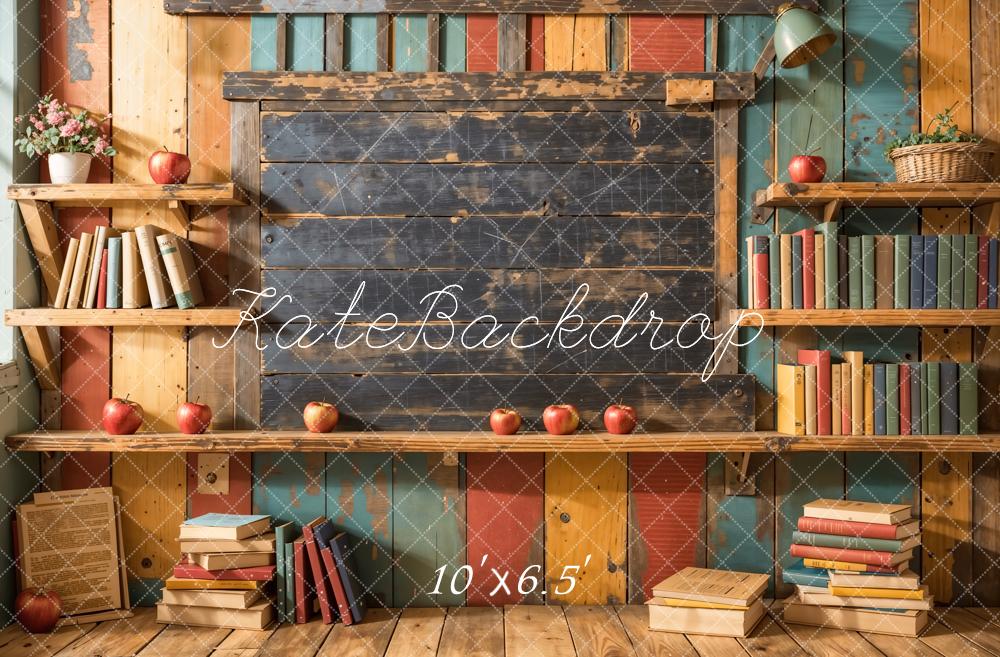 Kate Back to School Bookshelf Backdrop Designed by Emetselch