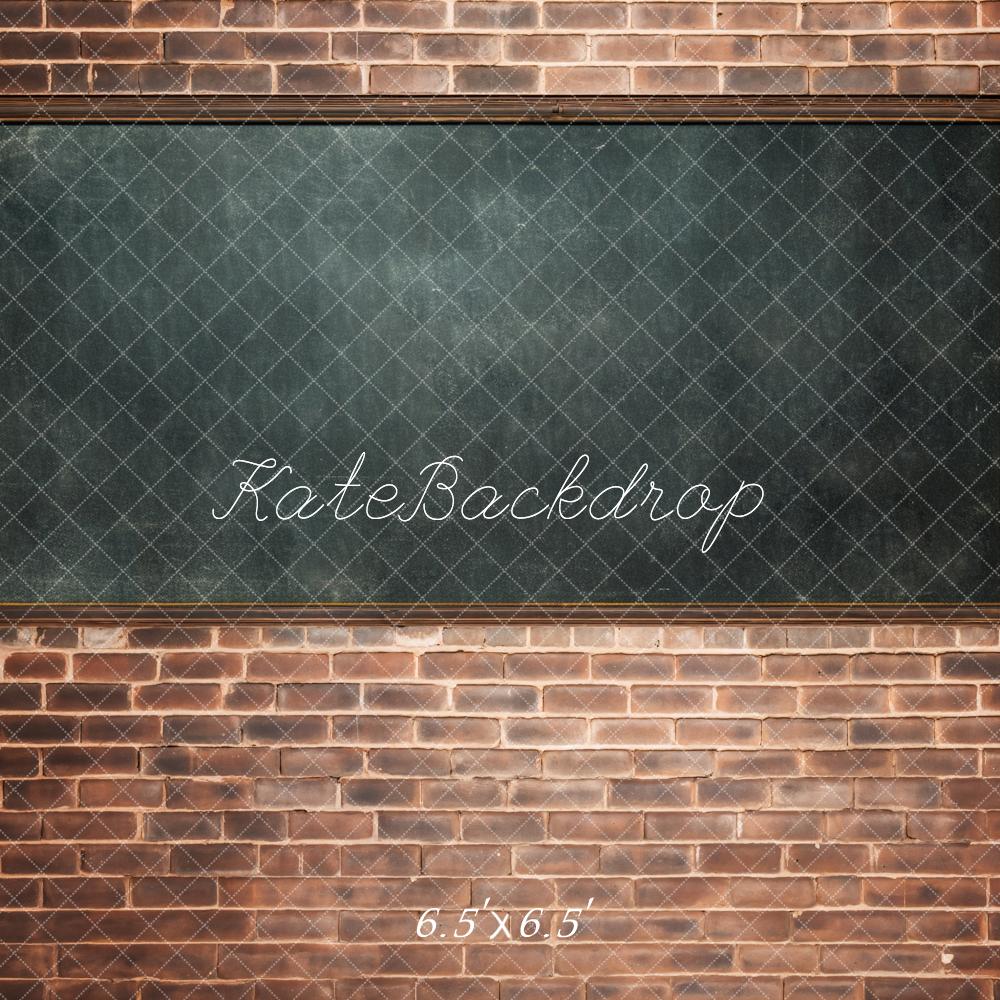 Kate Back to School Backdrop Brick Wall Blackboard Designed by Chain Photography