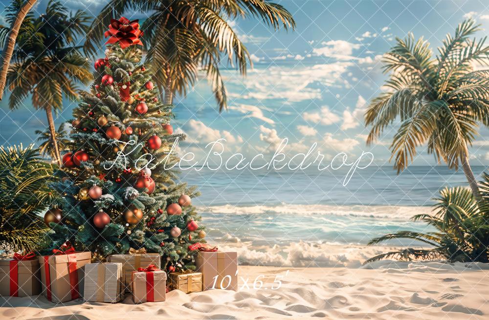 Kate Beach Christmas Tree Backdrop Designed by Emetselch