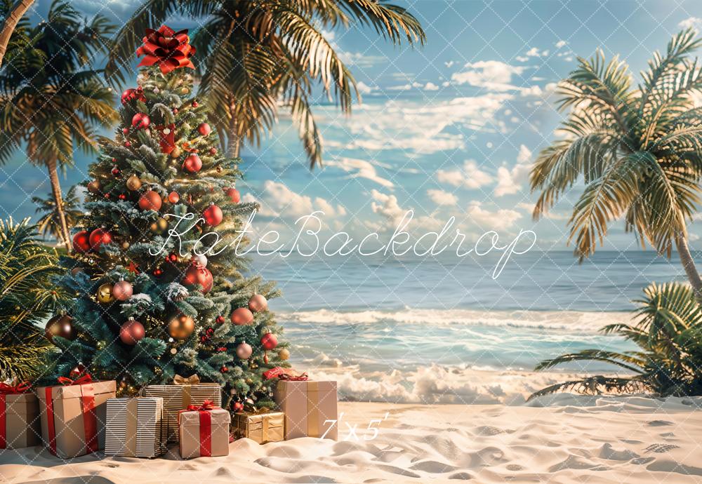 Kate Beach Christmas Tree Backdrop Designed by Emetselch