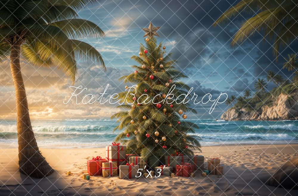 Kate Beach Christmas Tree Backdrop Designed by Emetselch