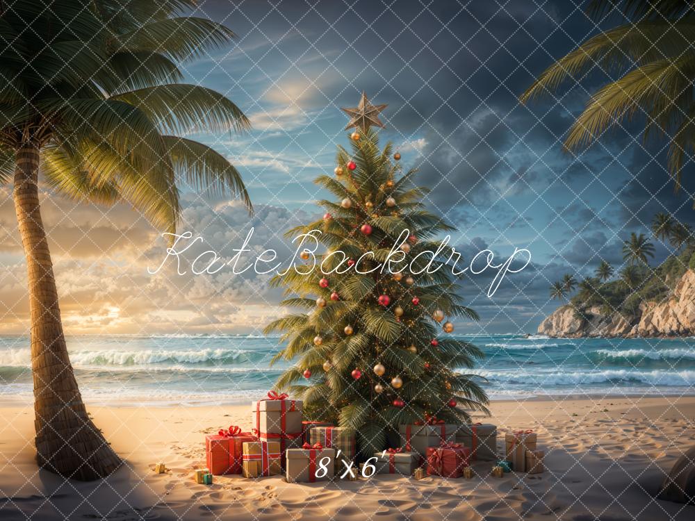 Kate Beach Christmas Tree Backdrop Designed by Emetselch