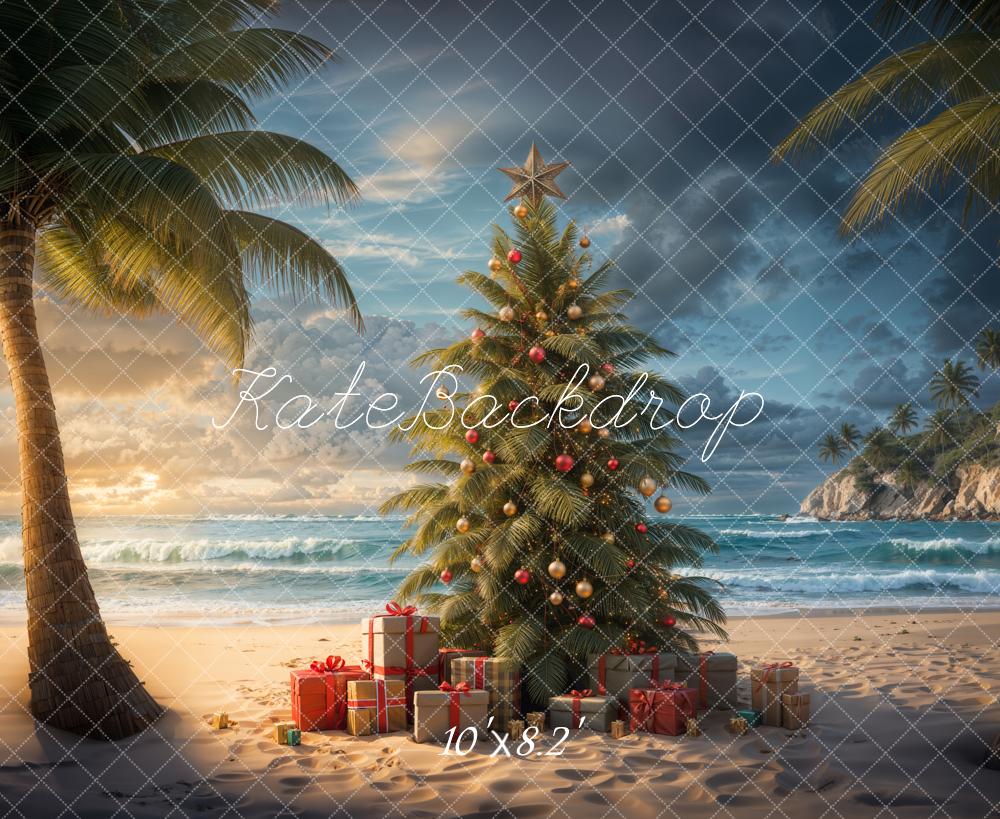 Kate Beach Christmas Tree Backdrop Designed by Emetselch