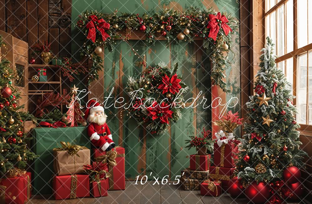 Kate Green Christmas Wooden House Backdrop Designed by Emetselch