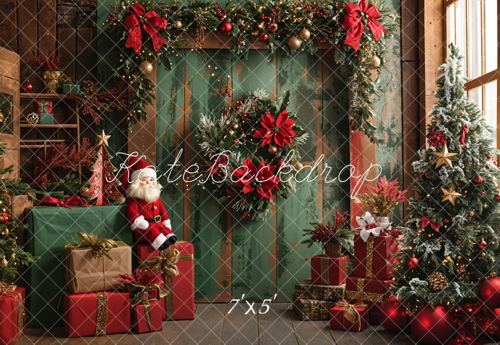 Kate Green Christmas Wooden House Backdrop Designed by Emetselch