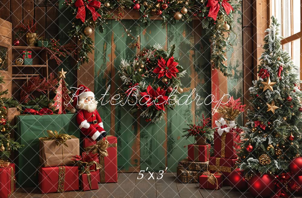 Kate Green Christmas Wooden House Backdrop Designed by Emetselch