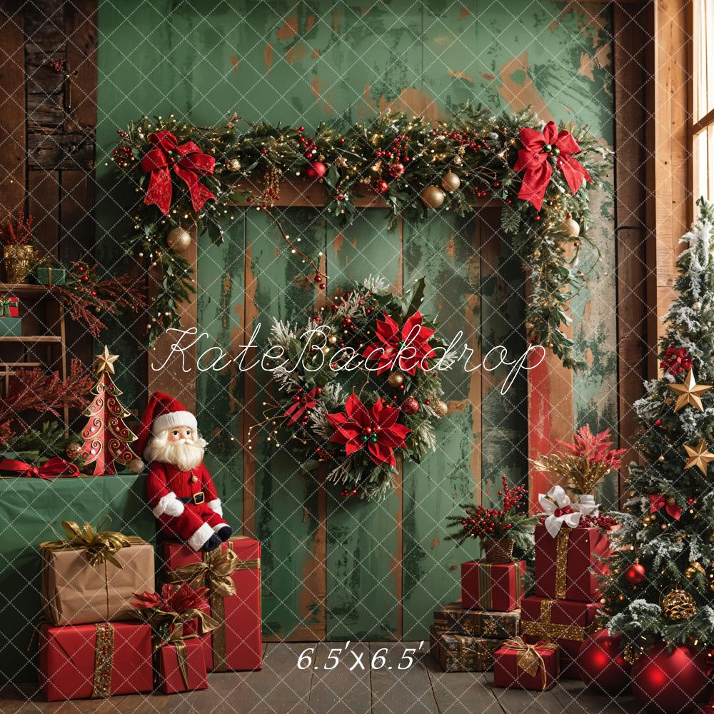 Kate Green Christmas Wooden House Backdrop Designed by Emetselch