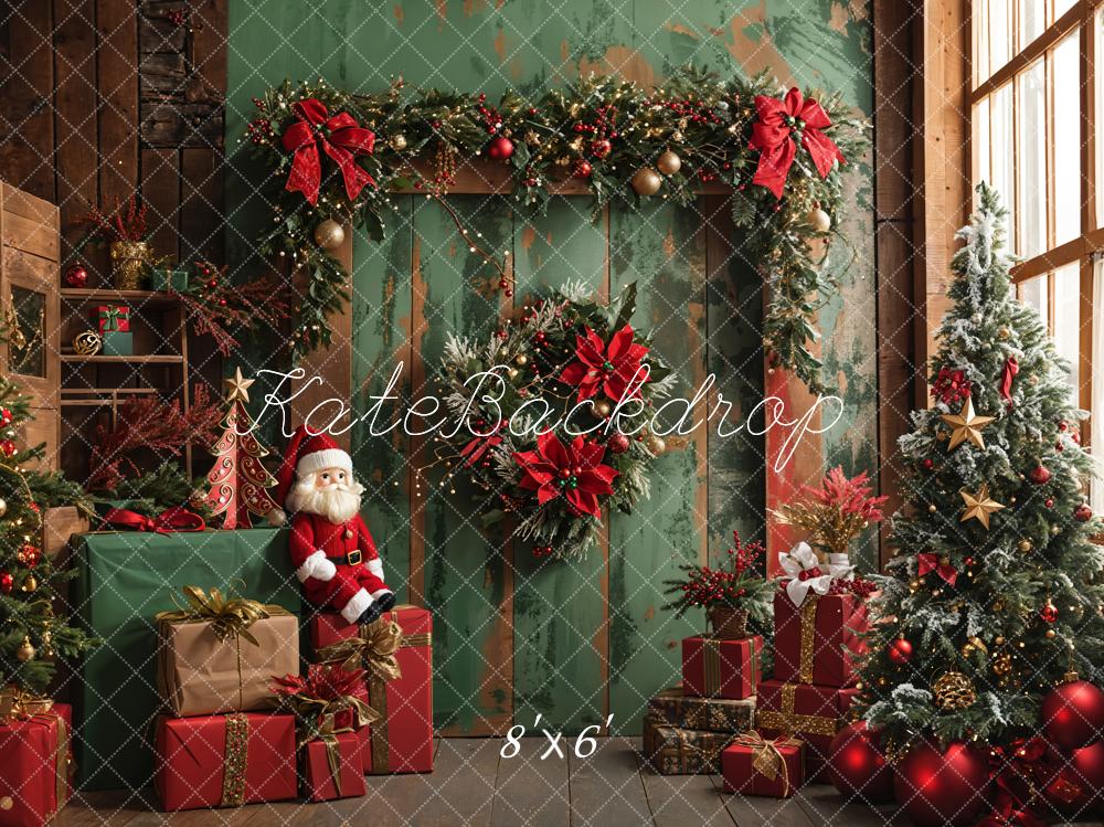 Kate Green Christmas Wooden House Backdrop Designed by Emetselch