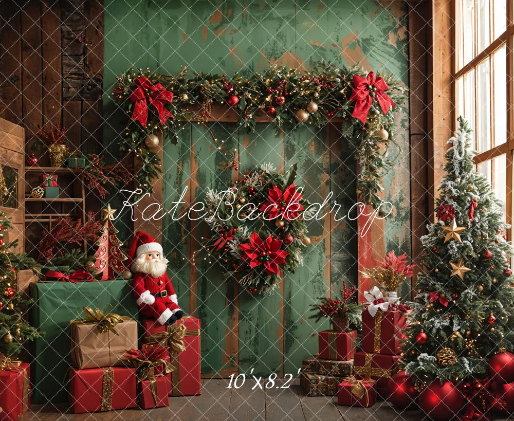 Kate Green Christmas Wooden House Backdrop Designed by Emetselch