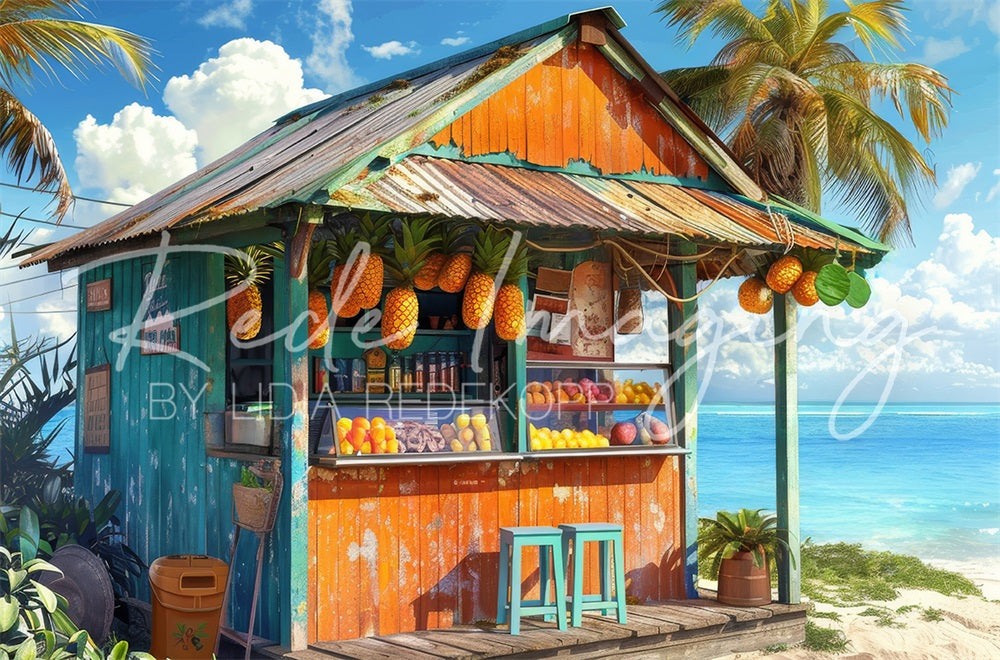 Kate Summer Backdrop Sea Beach Fruit Store Designed by Lidia Redekopp