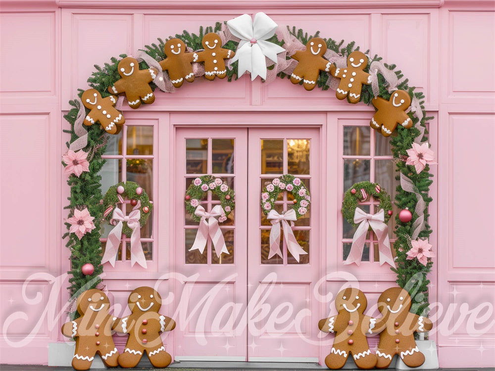 Kate Christmas Gingerbread Facade Backdrop Designed by Mini MakeBelieve