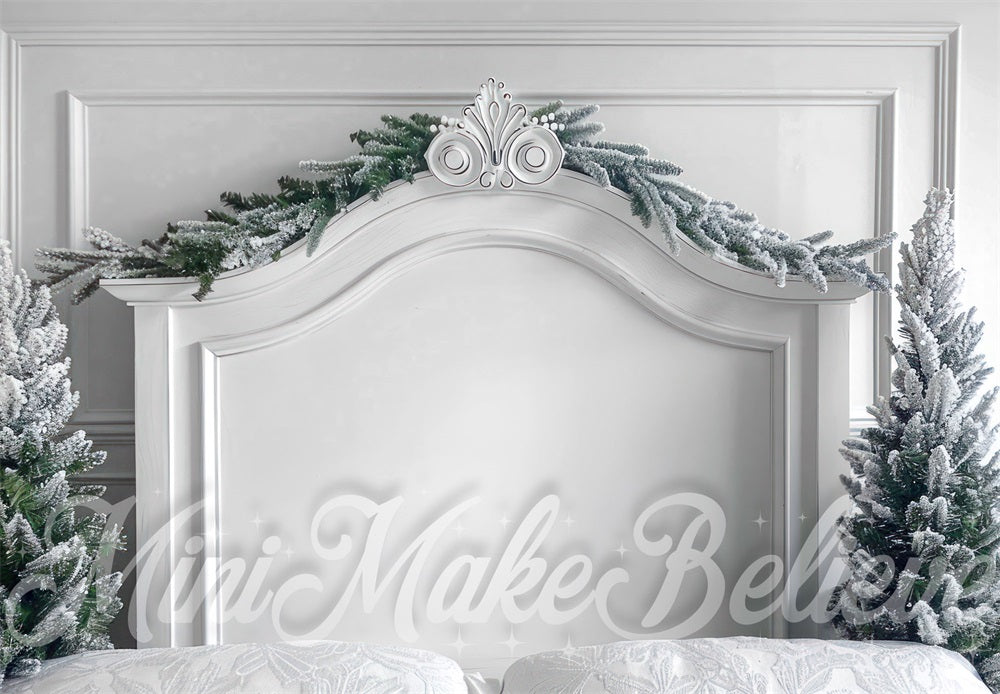 Kate Christmas White Headboard Backdrop Designed by Mini MakeBelieve