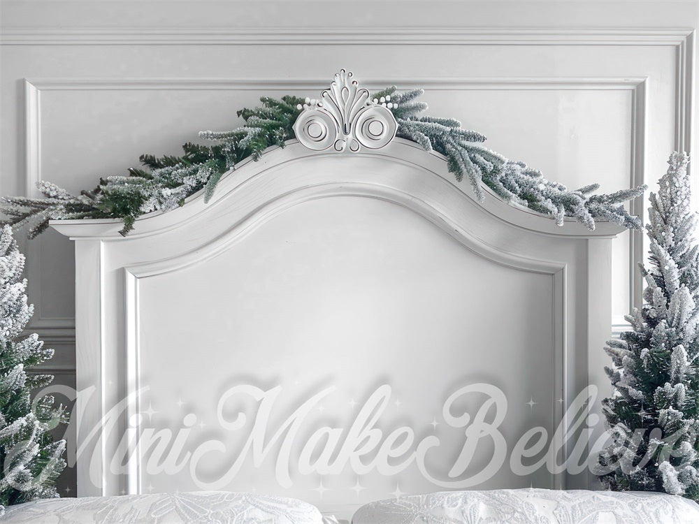 Kate Christmas White Headboard Backdrop Designed by Mini MakeBelieve