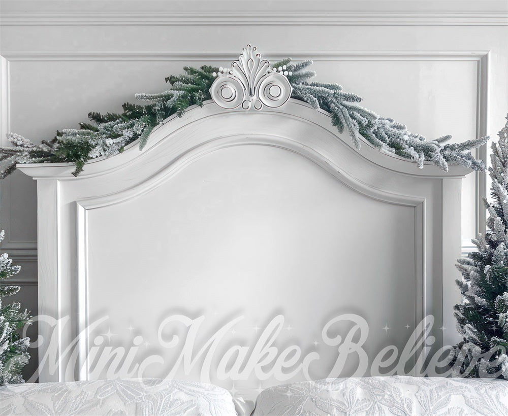 Kate Christmas White Headboard Backdrop Designed by Mini MakeBelieve