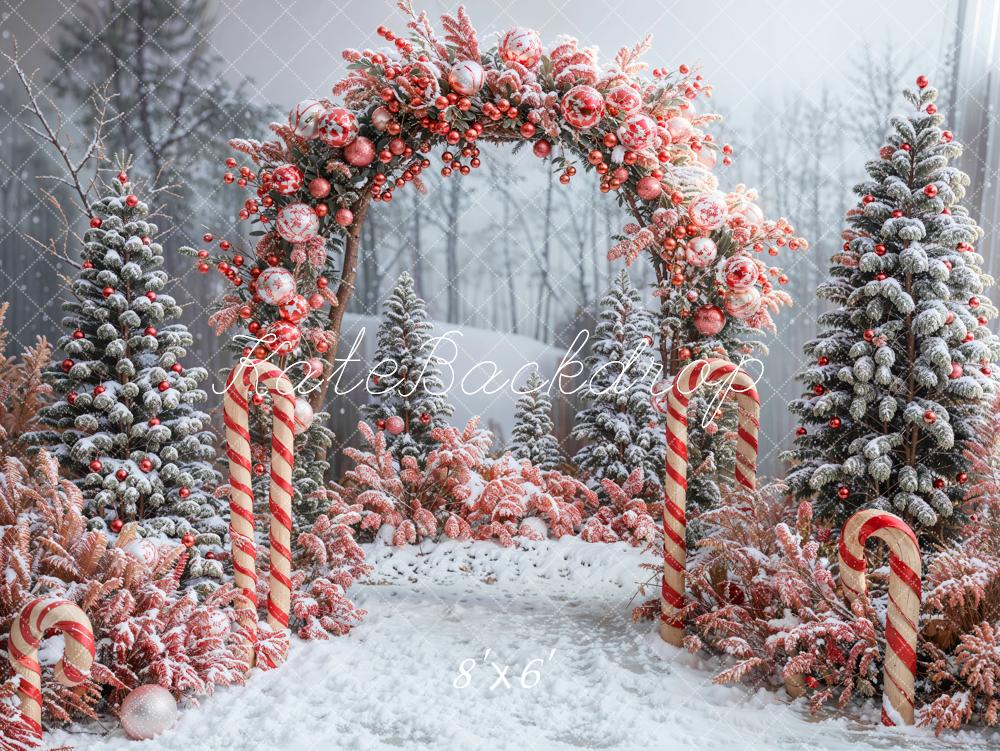 Kate Winter Forest Christmas Tree Arch Backdrop Designed by Emetselch