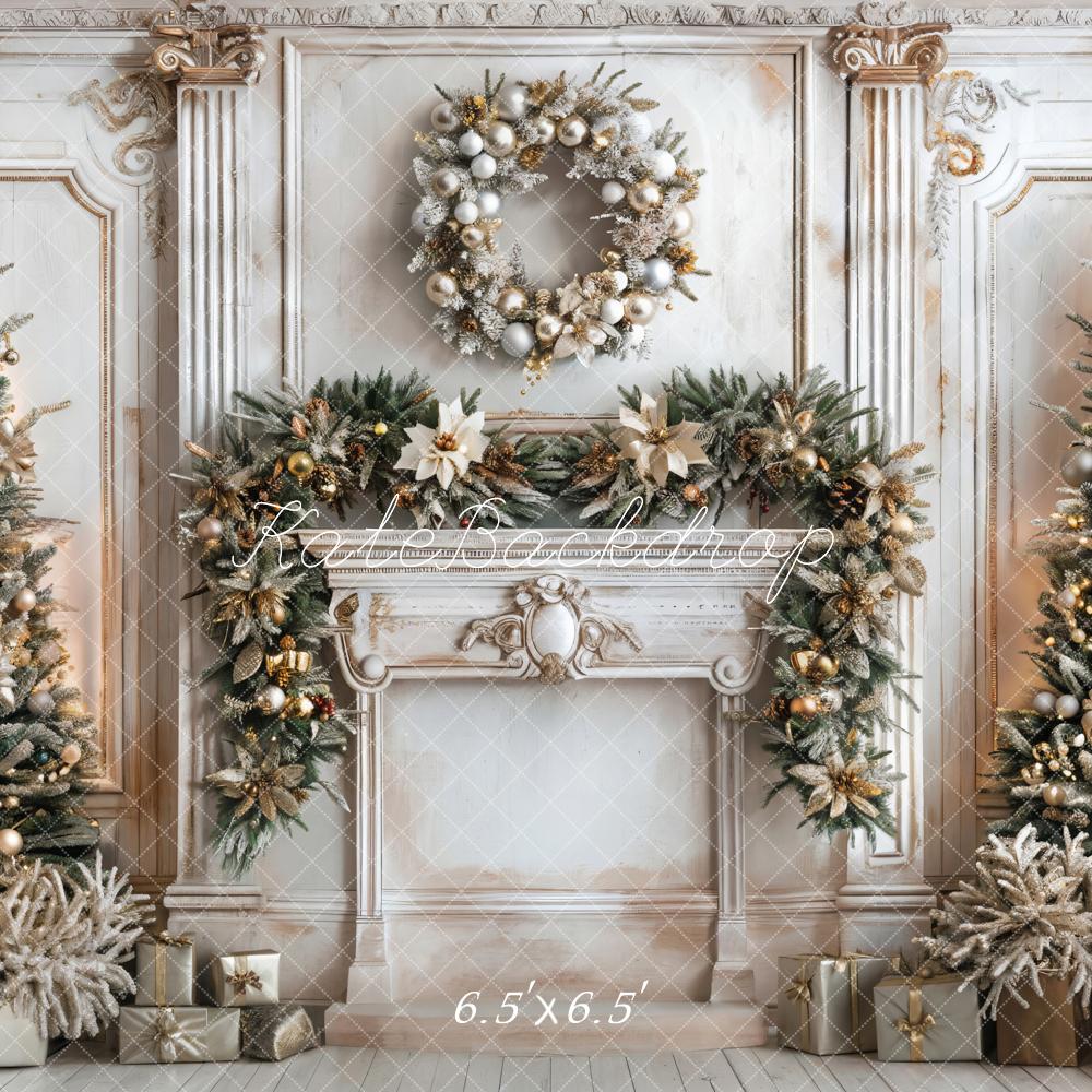 Kate Christmas Tree Fireplace Backdrop Designed by Emetselch