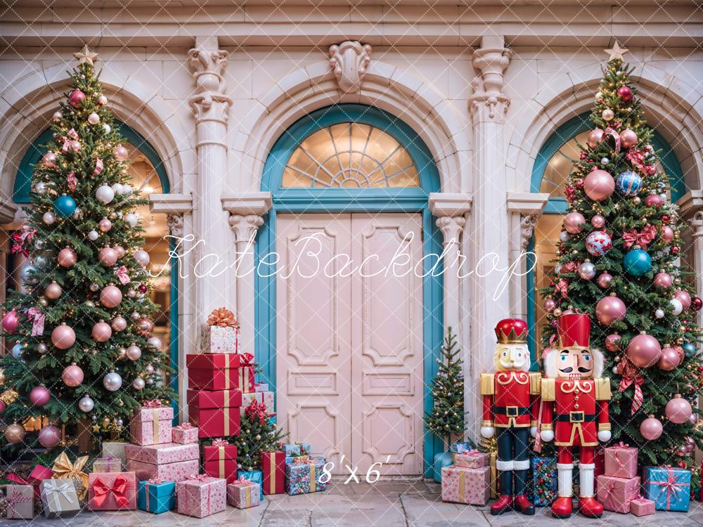 Kate Christmas Tree Arched Door Backdrop Nutcracker Designed by Emetselch