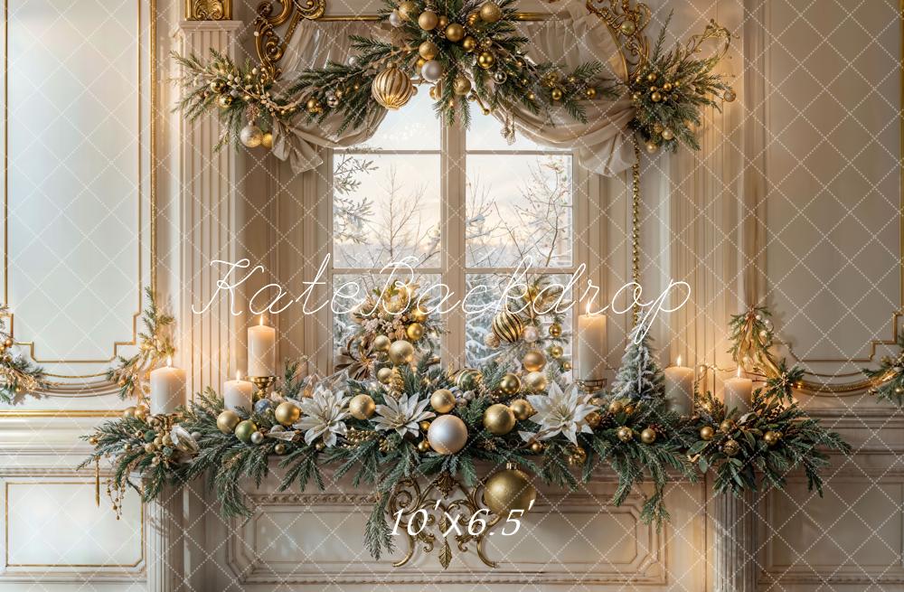 Kate Christmas Decoration Candles Window Backdrop Designed by Emetselch