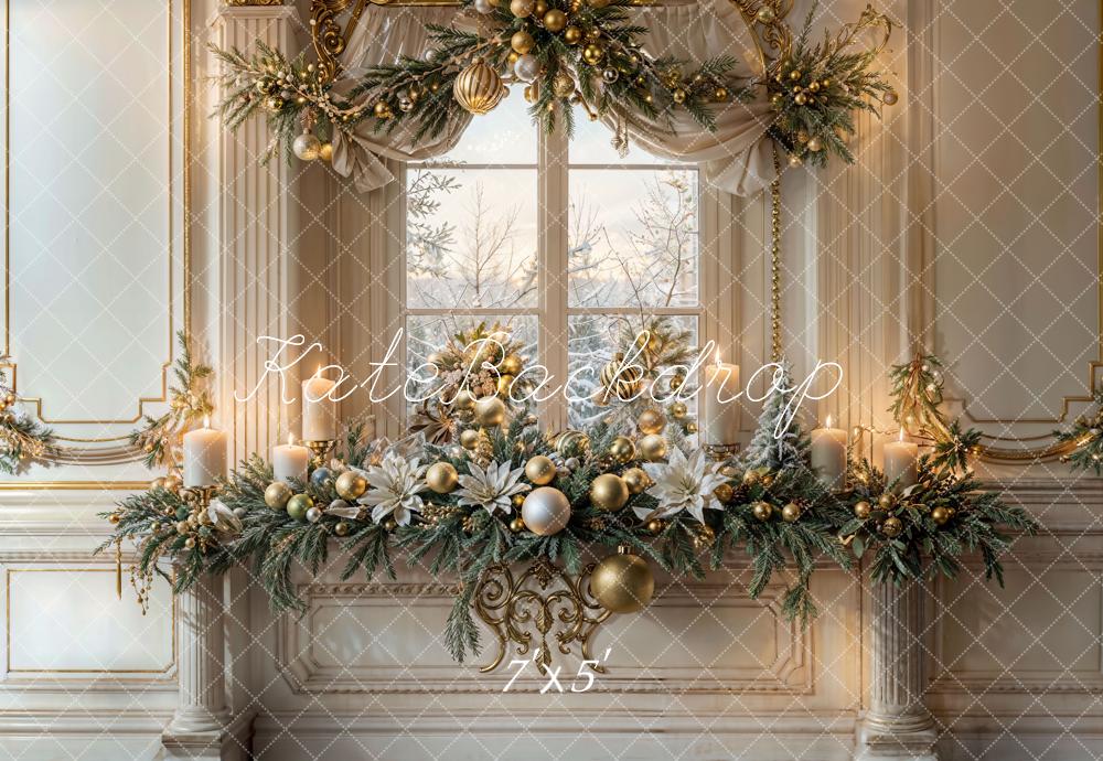 Kate Christmas Decoration Candles Window Backdrop Designed by Emetselch