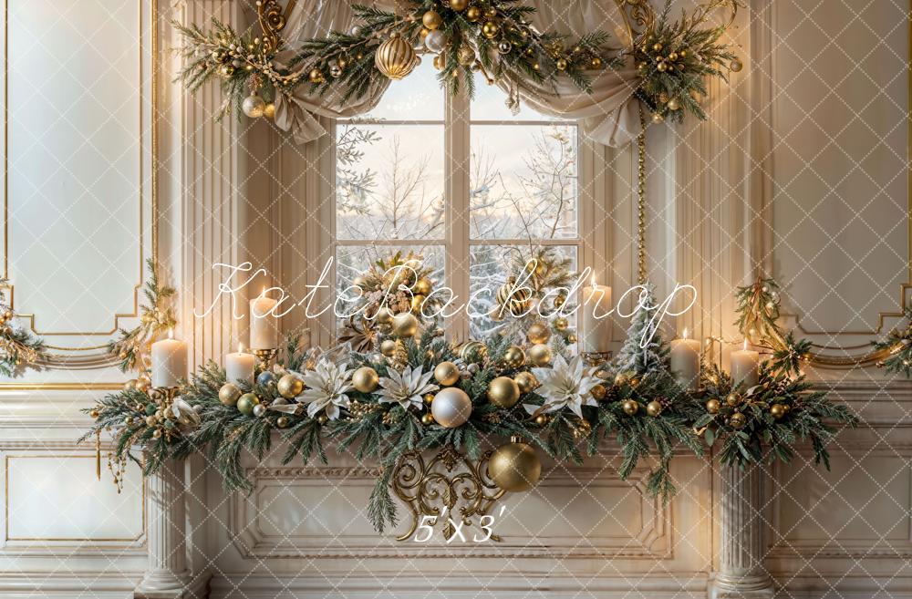 Kate Christmas Decoration Candles Window Backdrop Designed by Emetselch