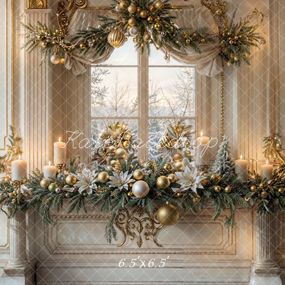 Kate Christmas Decoration Candles Window Backdrop Designed by Emetselch