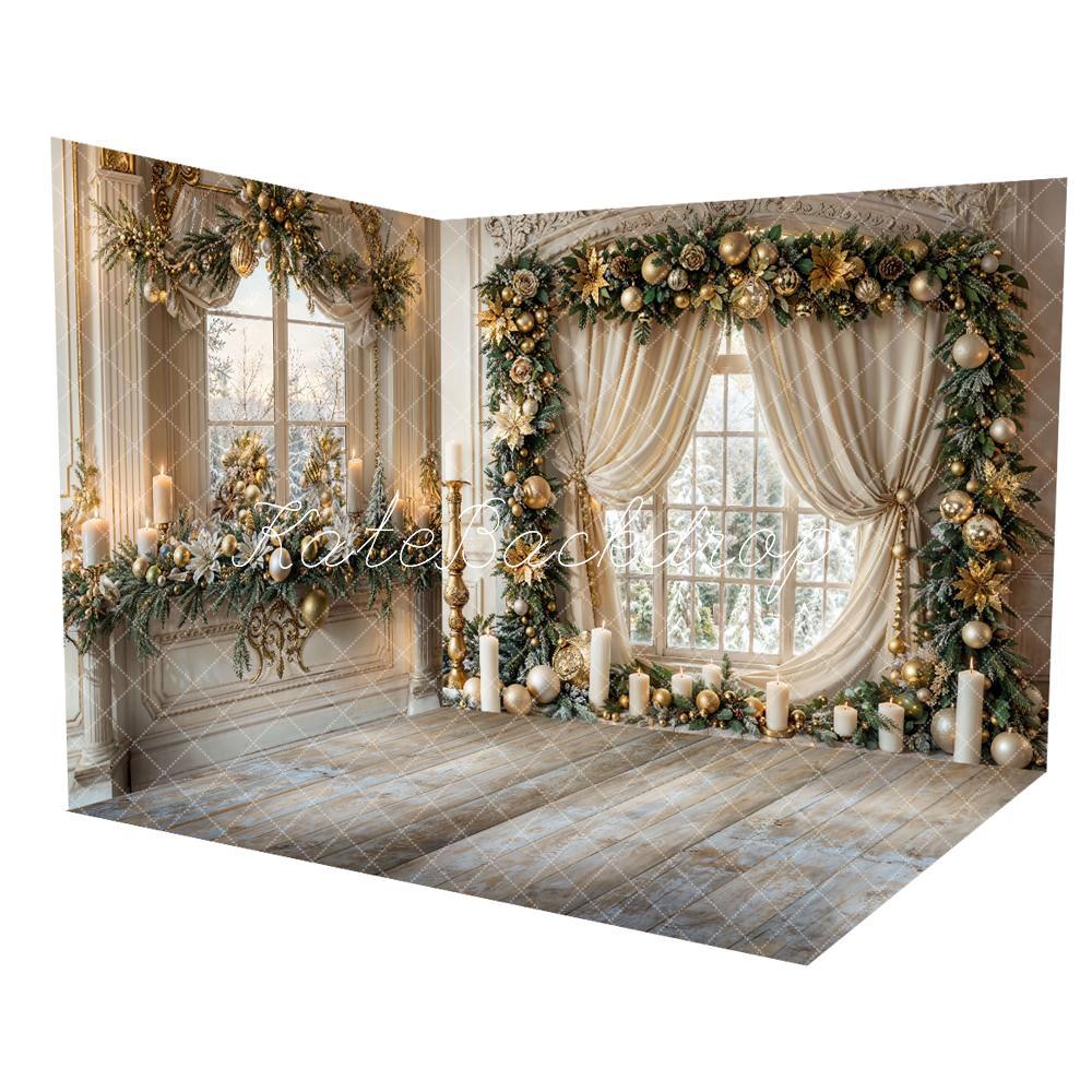 Kate Christmas Decoration Window Curtains Room Set(8ftx8ft&10ftx8ft&8ftx10ft)