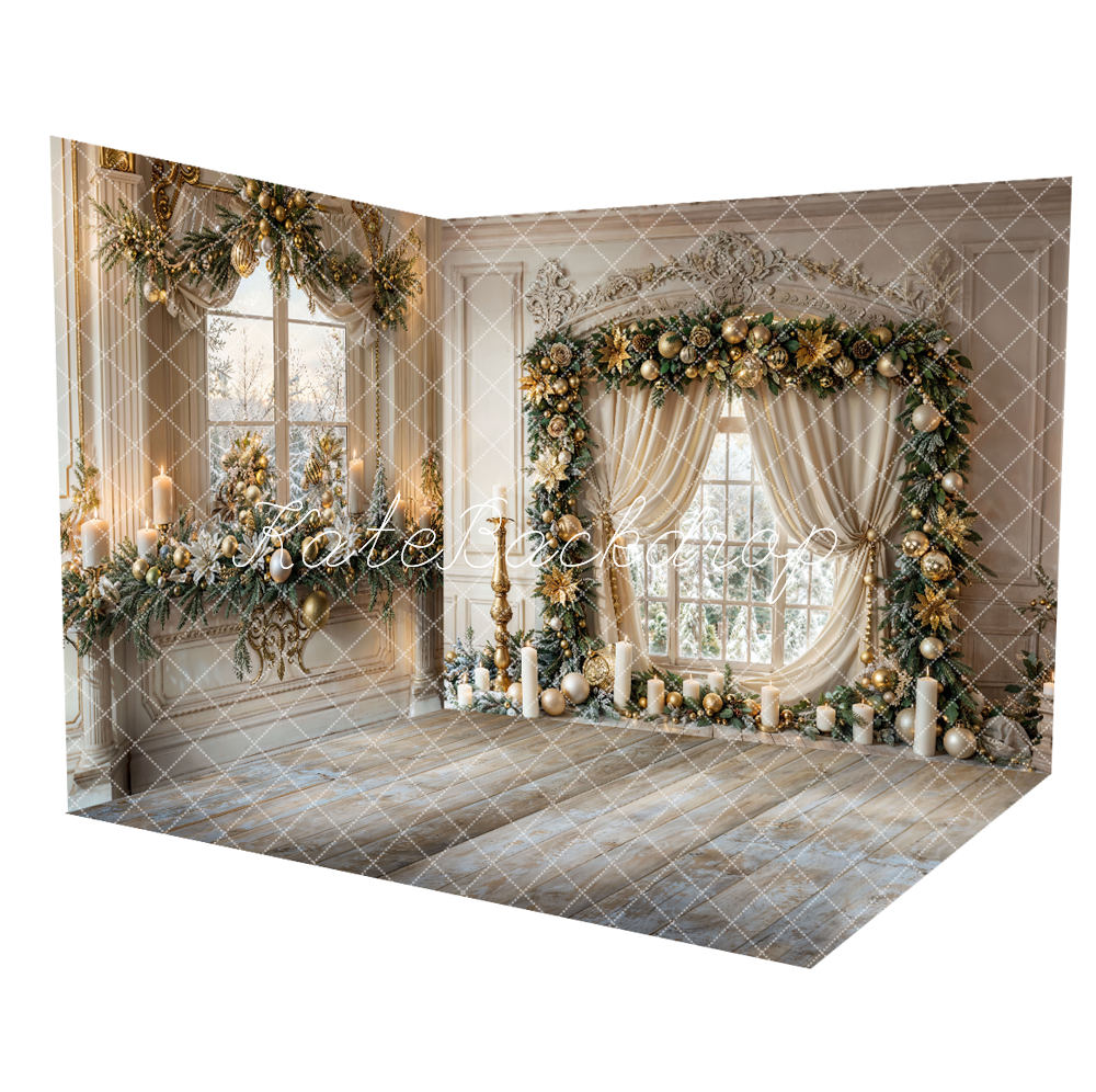 Kate Christmas Decoration Window Curtains Room Set(8ftx8ft&10ftx8ft&8ftx10ft)