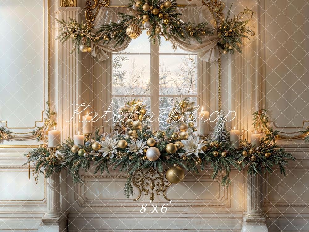 Kate Christmas Decoration Candles Window Backdrop Designed by Emetselch