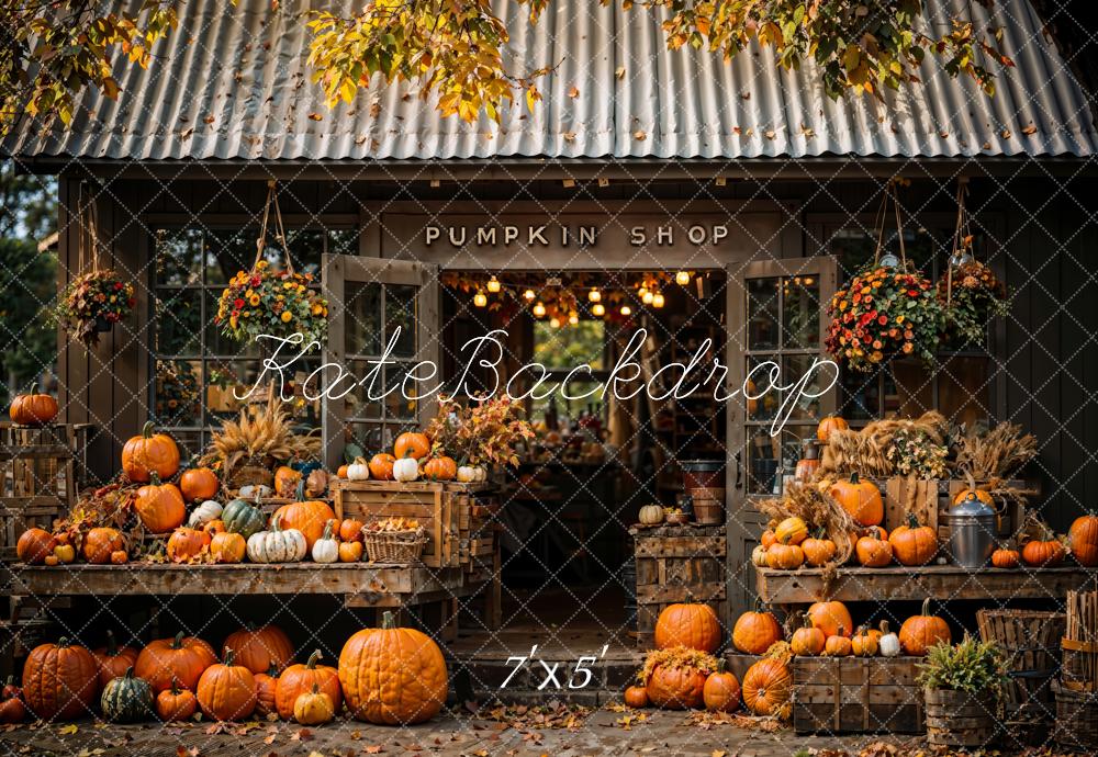 Kate Pumpkin Shop Fall Backdrop Designed by Chain Photography