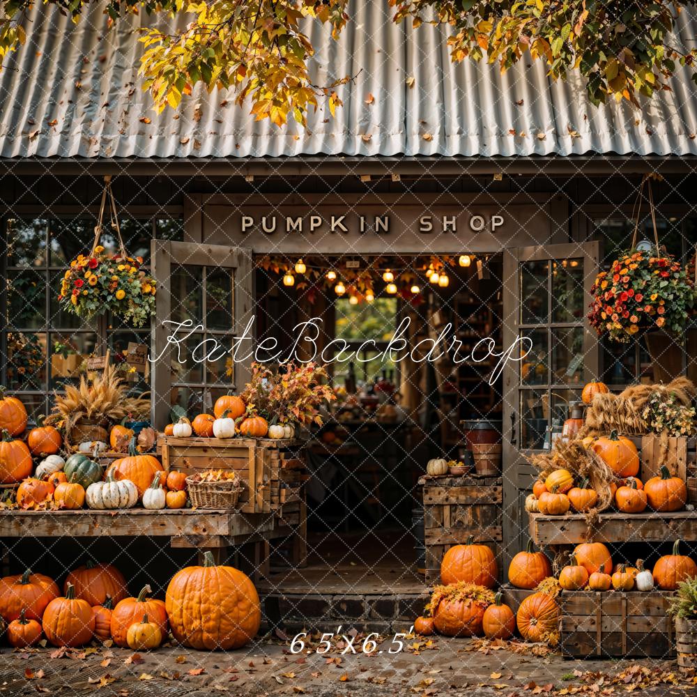 Kate Pumpkin Shop Fall Backdrop Designed by Chain Photography