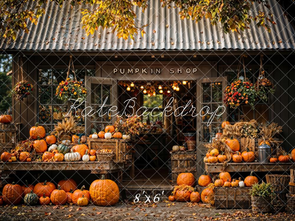 Kate Pumpkin Shop Fall Backdrop Designed by Chain Photography