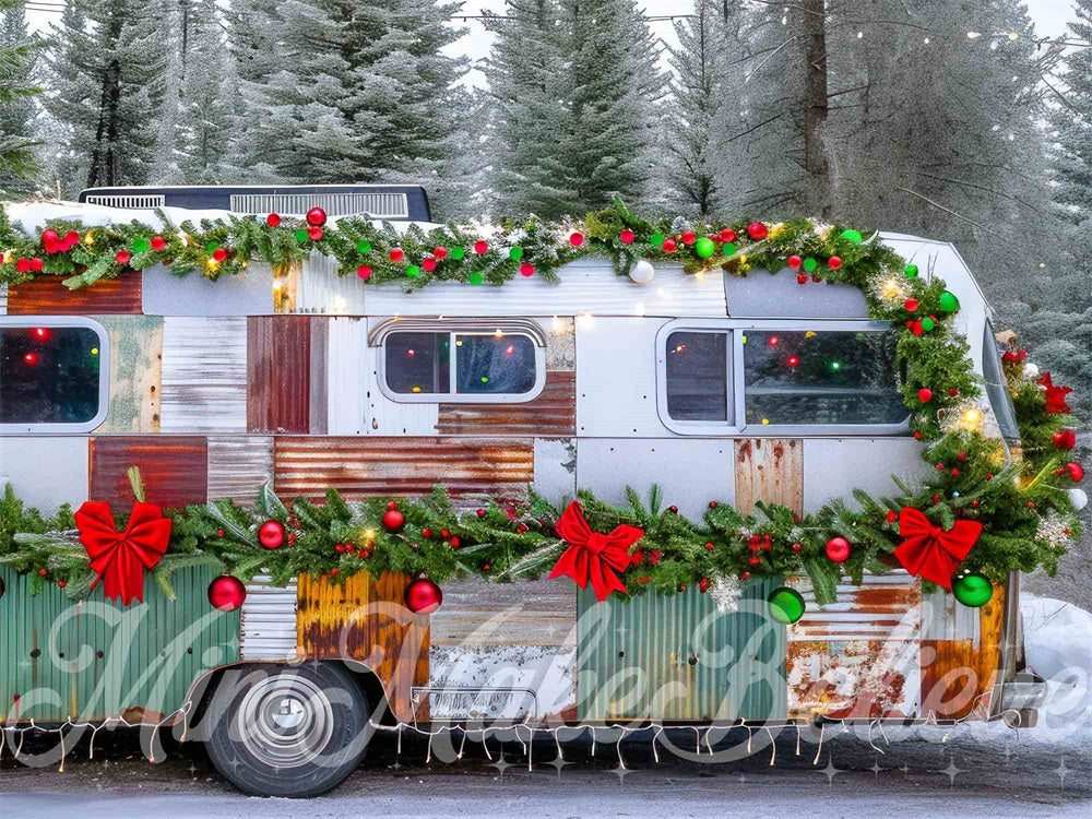 Kate Christmas Dingy RV Backdrop Designed by Mini MakeBelieve