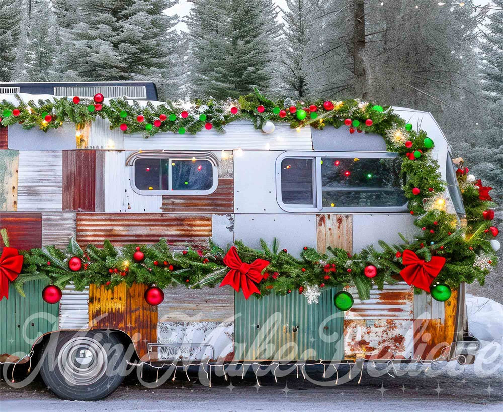 Kate Christmas Dingy RV Backdrop Designed by Mini MakeBelieve