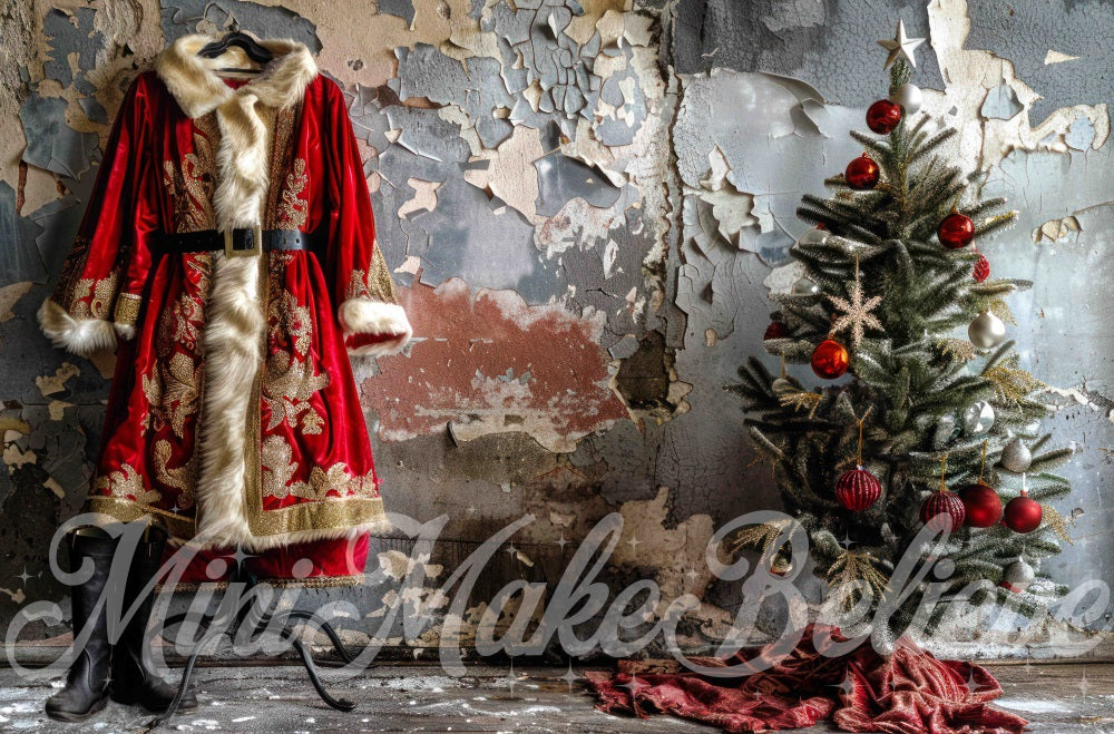 Kate Christmas Santa Coat Backdrop Designed by Mini MakeBelieve