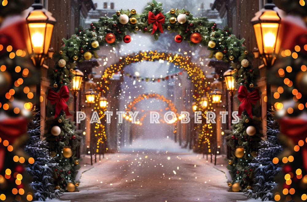 Kate Christmas Street Arch Backdrop Designed by Patty Robert