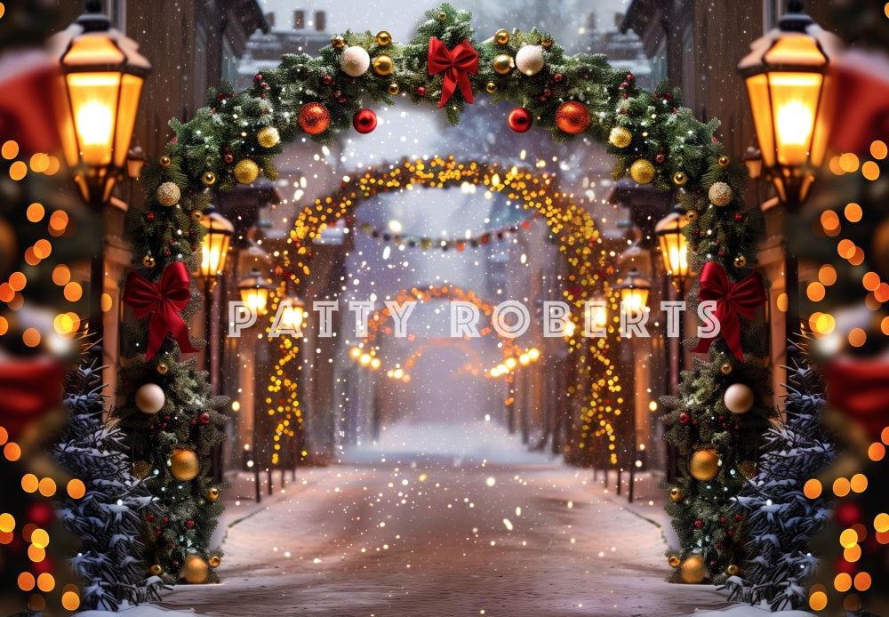 Kate Christmas Street Arch Backdrop Designed by Patty Robert