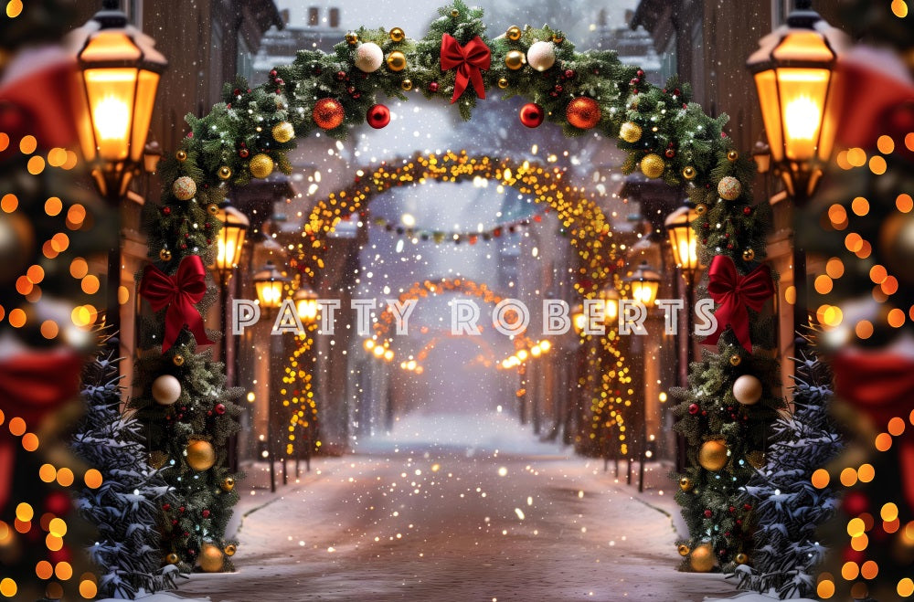 Kate Christmas Street Arch Backdrop Designed by Patty Robert