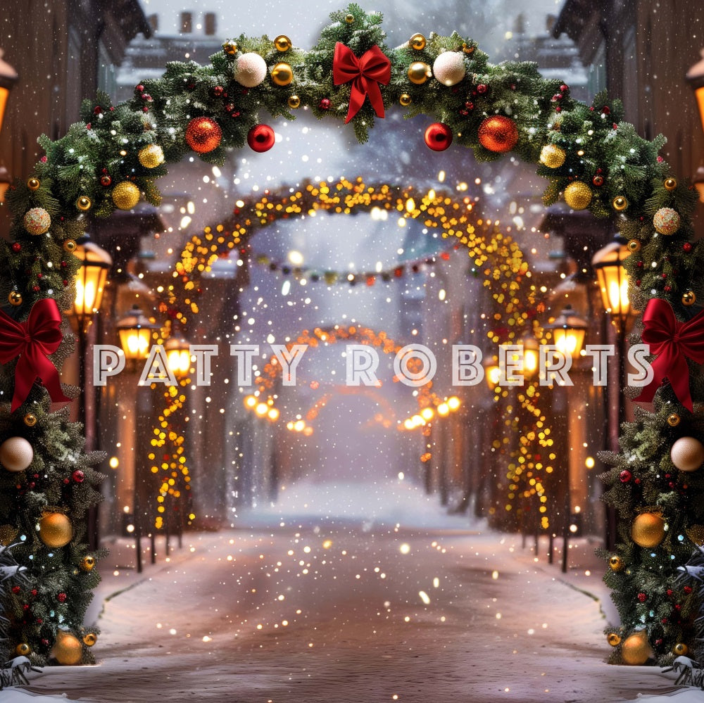 Kate Christmas Street Arch Backdrop Designed by Patty Robert