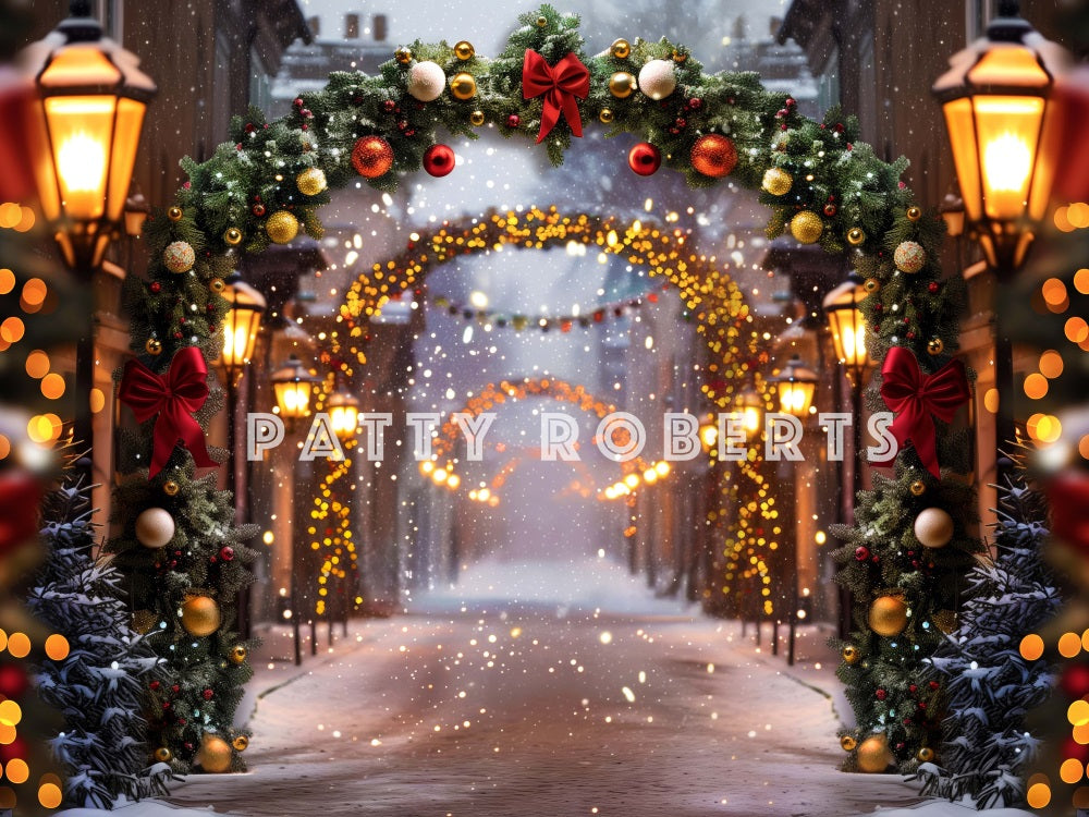 Kate Christmas Street Arch Backdrop Designed by Patty Robert