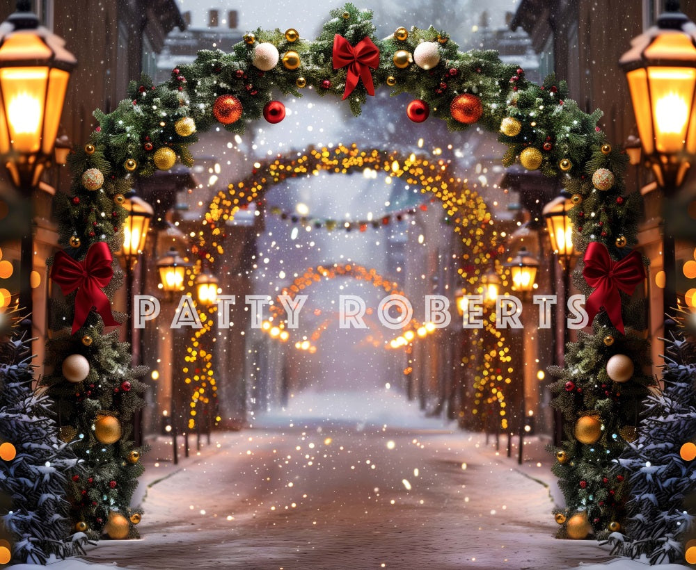 Kate Christmas Street Arch Backdrop Designed by Patty Robert