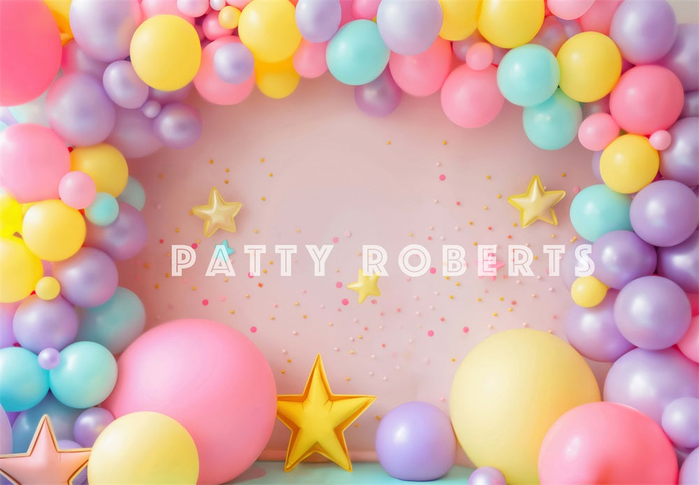 Kate Pink Cake Smash Balloon Arch Backdrop Designed by Patty Robert