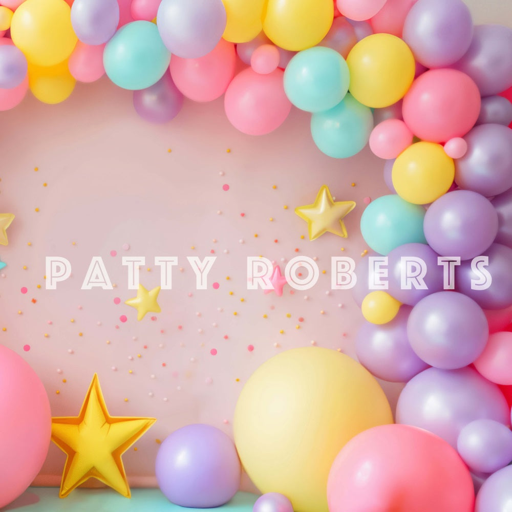 Kate Pink Cake Smash Balloon Arch Backdrop Designed by Patty Robert