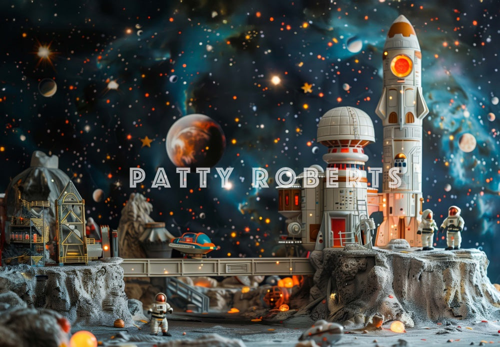 Kate Space Moon Station Backdrop Designed by Patty Robert