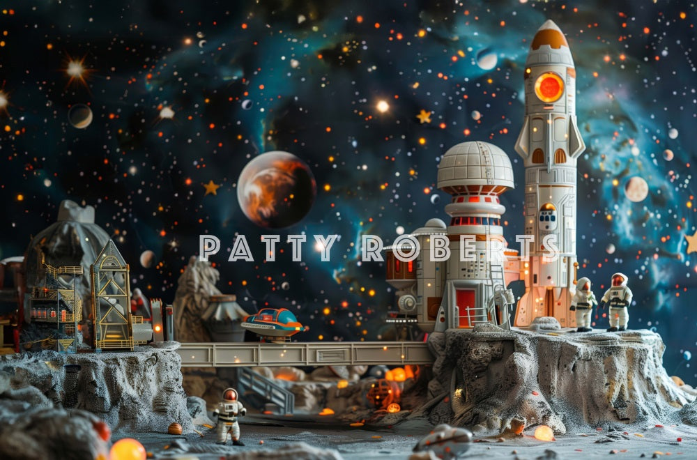 Kate Space Moon Station Backdrop Designed by Patty Robert